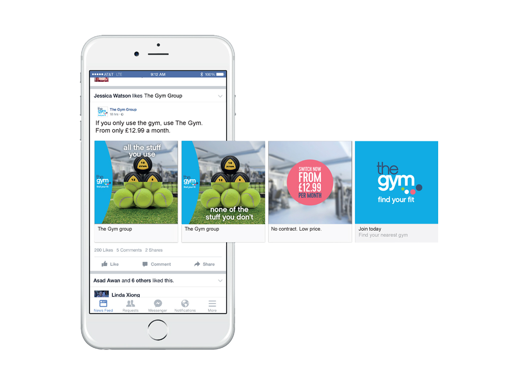 Micro-targeted paid social media campaign advertising paid social campaign, sports marketing, health and fitness marketing