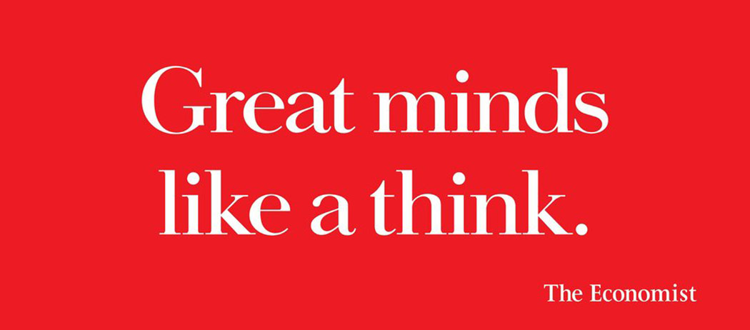Brand  campaign from the economist achieving great ROI